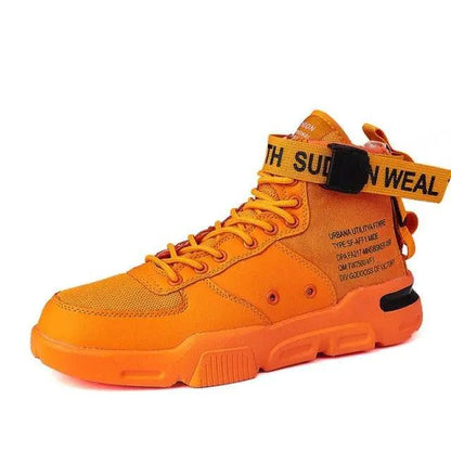 High Top Red Sneakers for Men Hip Hop Style