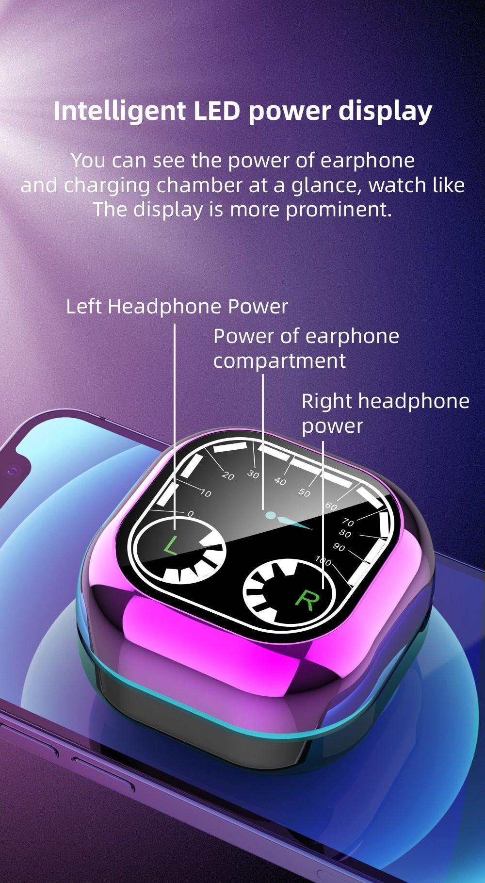 Stevvex in-ear wireless sports headphones with LED power display and built-in memory on Tampa Home & Garden Store