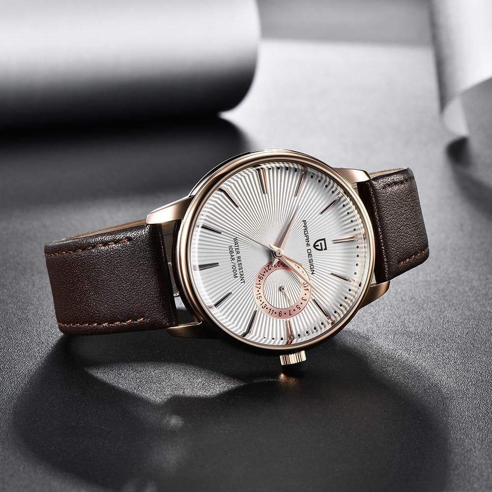 New Simple Luxury Mens Quartz Watch with brown leather strap and rose gold case by Stevvex on Tampa Home & Garden Store