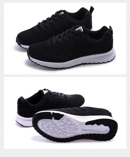 Stevvex Elegant Sport Womens Sneakers black mesh lightweight non-slip outsole 2 pairs on Tampa Home & Garden Store