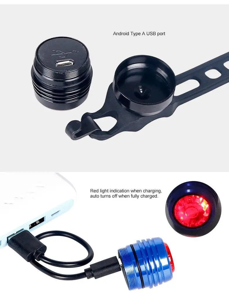 Rechargeable Bicycle Rear Light USB LED Lamp