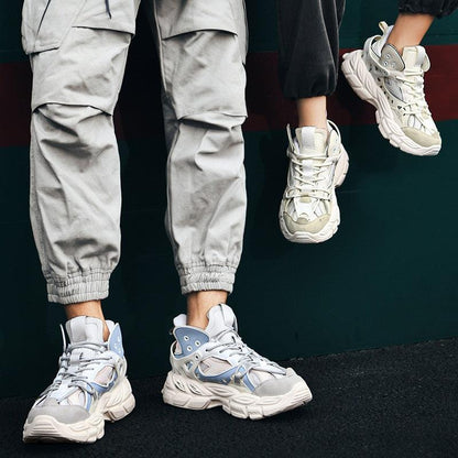 Blue Platform Casual Sneakers and Soft Comfort