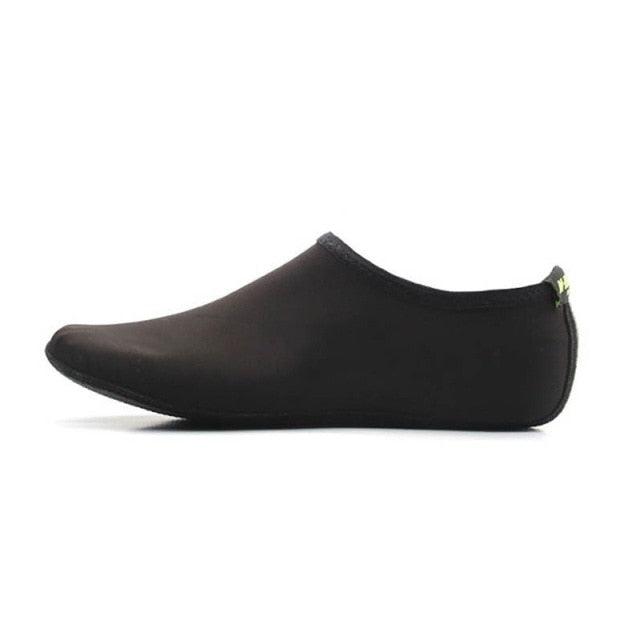 Water shoe Stevvex black slip-on aqua sock for beach and swimming on Tampa Home & Garden Store