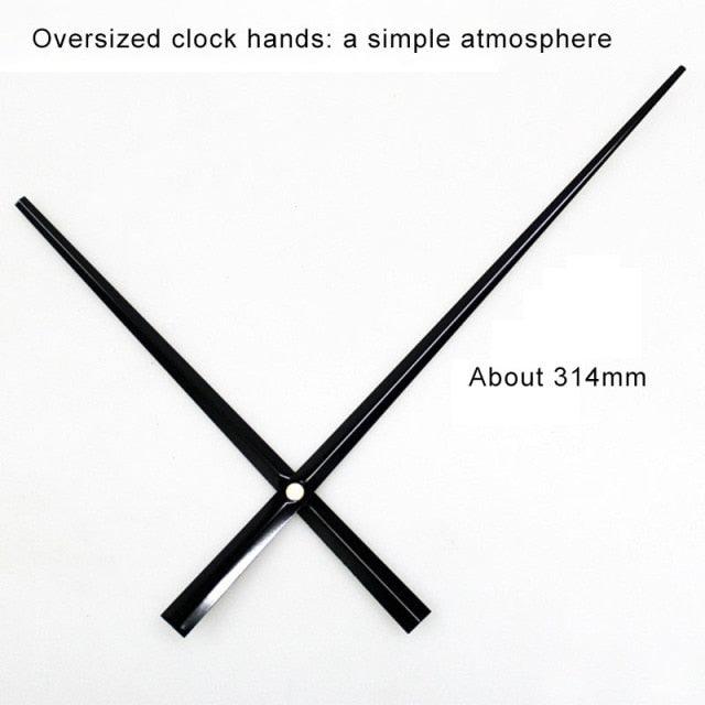 Stevvex wall clock hands set, oversized black metal pointer hands forming an X, about 314mm on Tampa Home & Garden Store
