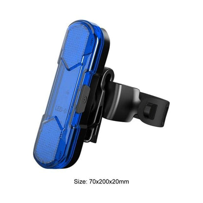 Waterproof silicone bicycle front/rear light, blue, bar-mount by Stevvex ST90SP5555AET on Tampa Home & Garden Store