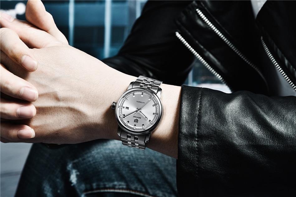 Stevvex stainless steel analog men's wristwatch with silver dial and metal bracelet on Tampa Home & Garden Store