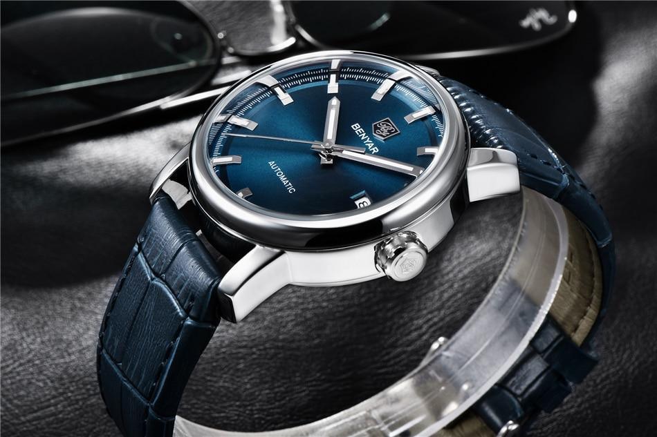 Men’s analog watch ST822LUGNI44 by Stevvex with blue dial stainless steel case leather strap on Tampa Home & Garden Store