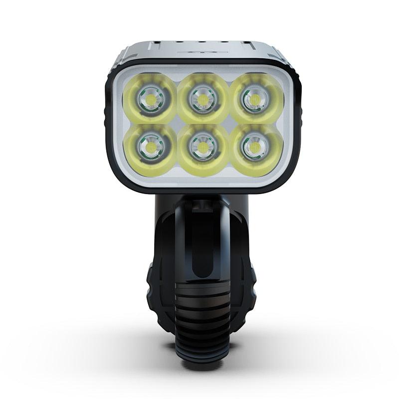 Stevvex 10000mAh USB rechargeable bike headlight with six LEDs for night riding on Tampa Home & Garden Store