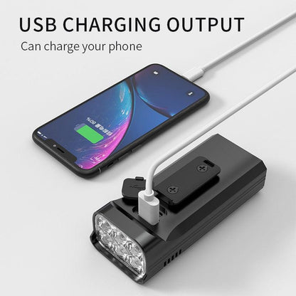 10000mAh Stevvex bike light USB rechargeable front headlamp with 3 modes for night riding on Tampa Home & Garden Store