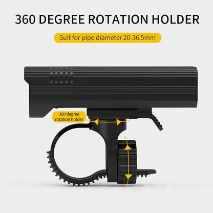 Stevvex 10000mAh USB bike light set with 360° rotation holder and front/rear LEDs on Tampa Home & Garden Store