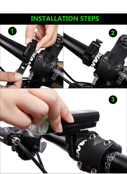 Front Bicycle Light USB Rechargeable LED Headlamp