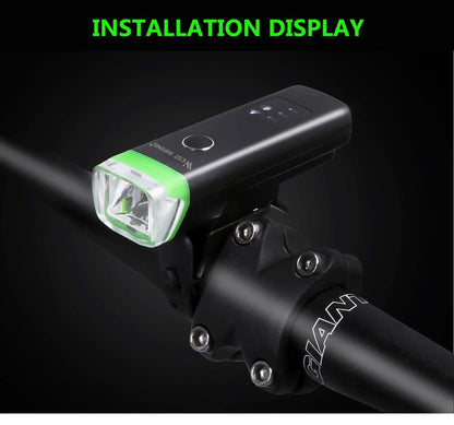 Front Bicycle Light USB Rechargeable LED Headlamp