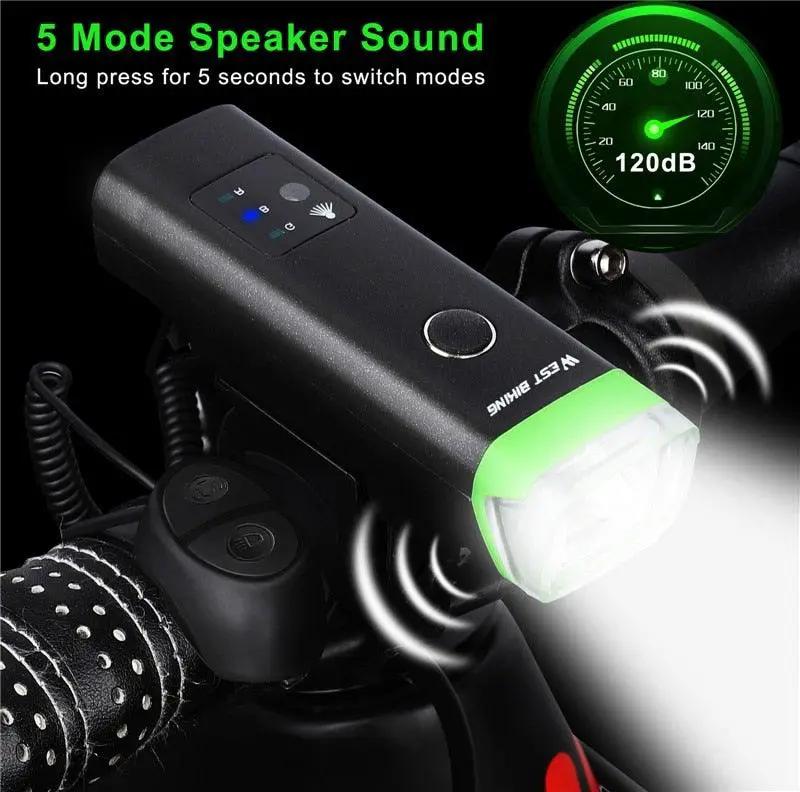 Front Bicycle Light USB Rechargeable LED Headlamp