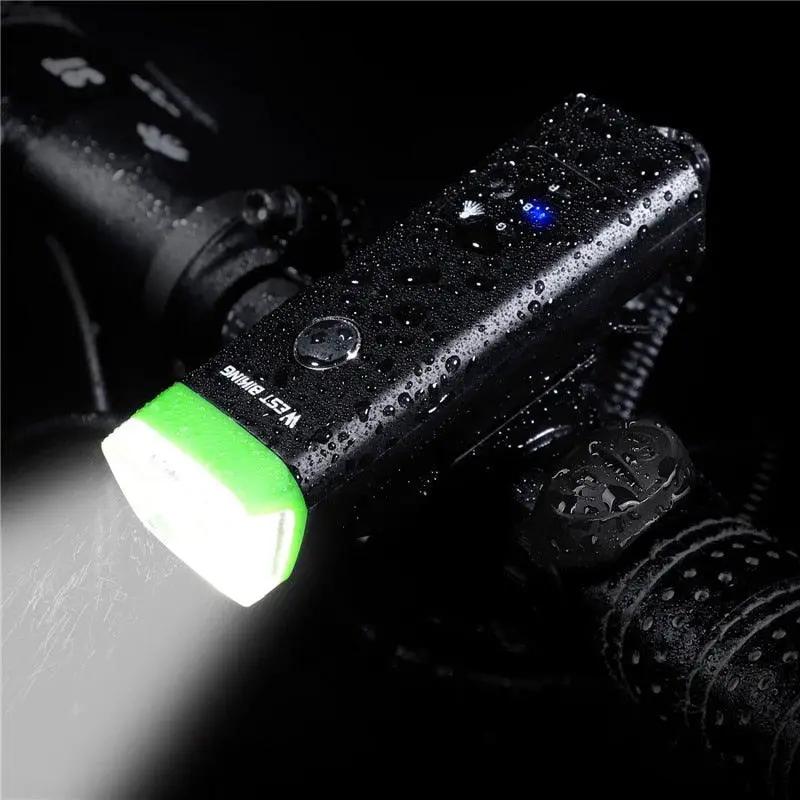 Front Bicycle Light USB Rechargeable LED Headlamp