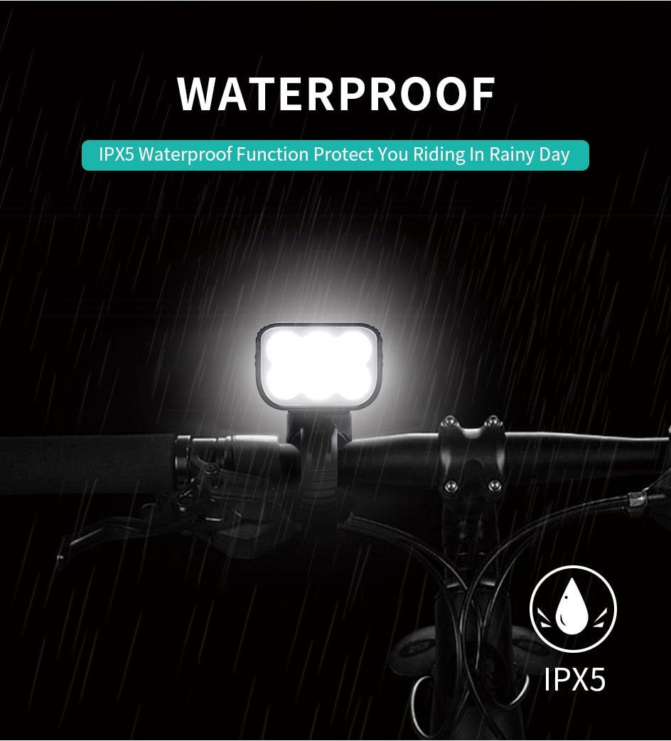 Waterproof LED bike light USB flashlight, black Stevvex ST90SP5300SWT on Tampa Home & Garden Store