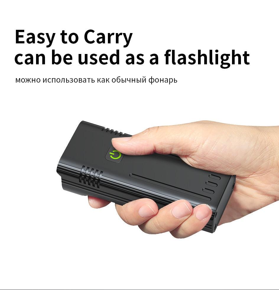 Waterproof LED Bike Light and USB Flashlight compact handheld black Stevvex on Tampa Home & Garden Store