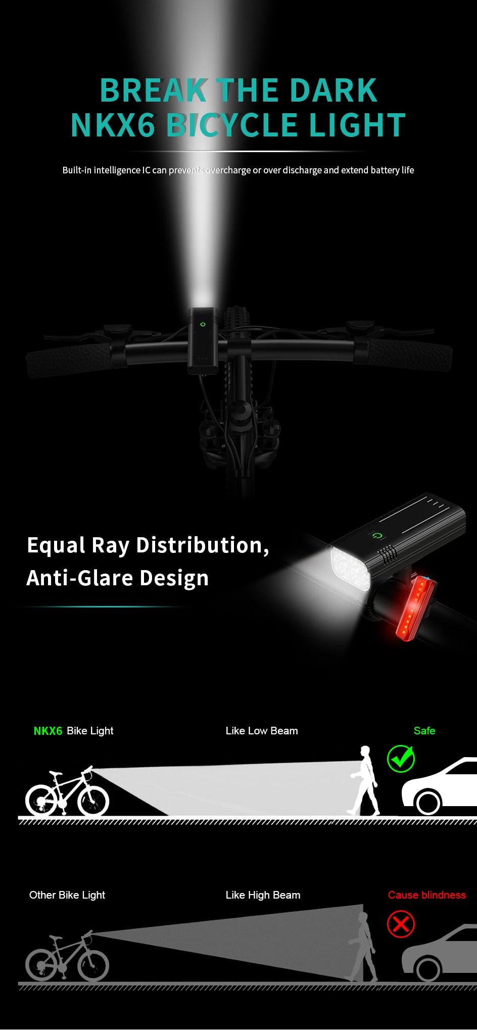 Stevvex ST90SP5300SWT waterproof LED bike light and USB flashlight, black with green power on Tampa Home & Garden Store