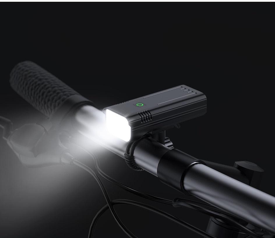 Waterproof LED bike light and USB flashlight Stevvex ST90SP5300SWT, black on Tampa Home & Garden Store