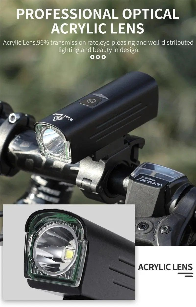 Front Bicycle Light USB Rechargeable LED Headlamp