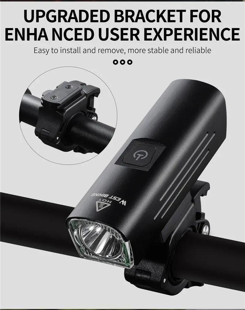 Front Bicycle Light USB Rechargeable LED Headlamp