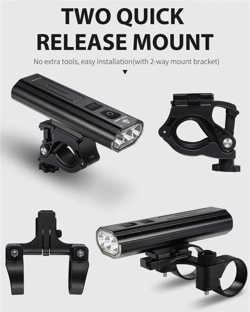 Front Bicycle Light USB Rechargeable LED Headlamp