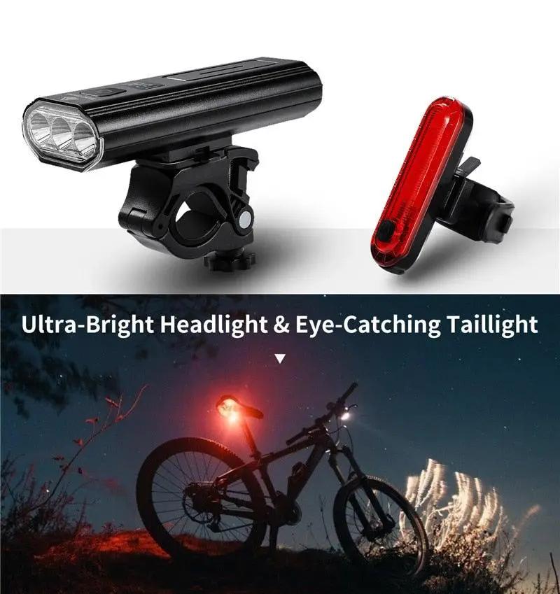 Front Bicycle Light USB Rechargeable LED Headlamp
