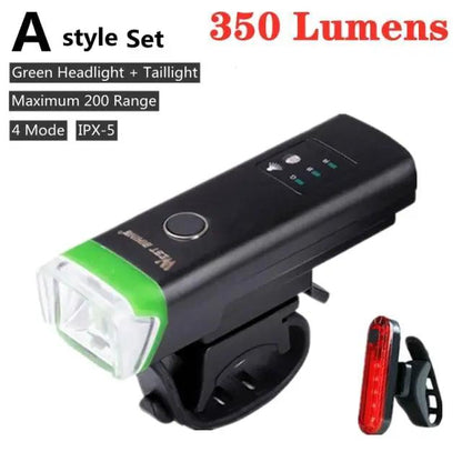 Front Bicycle Light USB Rechargeable LED Headlamp