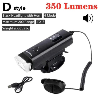 Front Bicycle Light USB Rechargeable LED Headlamp