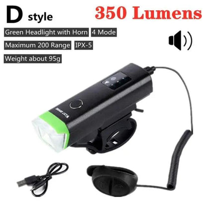 Front Bicycle Light USB Rechargeable LED Headlamp