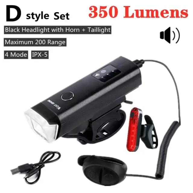 Front Bicycle Light USB Rechargeable LED Headlamp