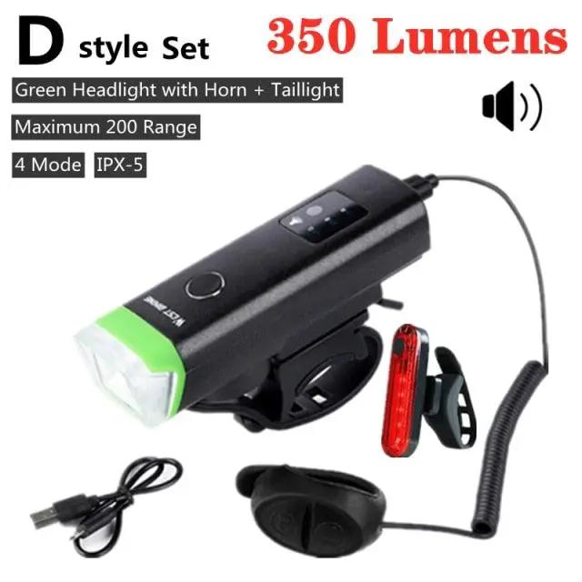 Front Bicycle Light USB Rechargeable LED Headlamp