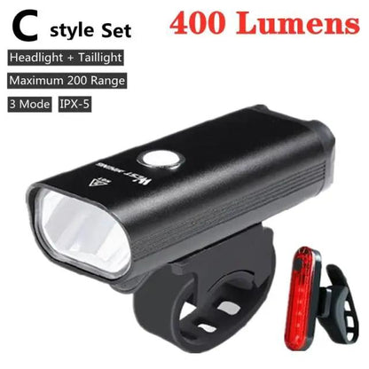 Front Bicycle Light USB Rechargeable LED Headlamp