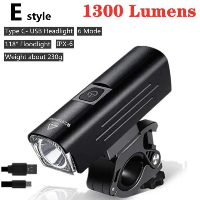 Front Bicycle Light USB Rechargeable LED Headlamp