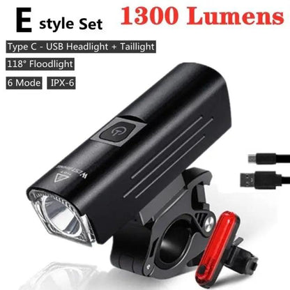 Front Bicycle Light USB Rechargeable LED Headlamp