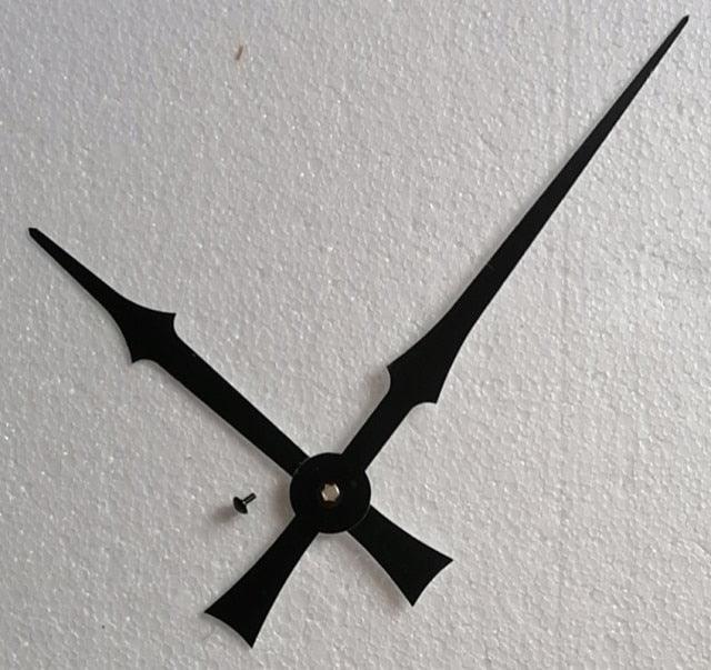 Stevvex clock hands set with 3 large black metal hands for wall clocks on Tampa Home & Garden Store
