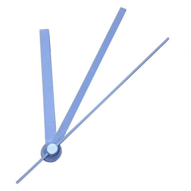 Stevvex clock hands set in light blue with hour, minute, and second hands for wall clocks on Tampa Home & Garden Store
