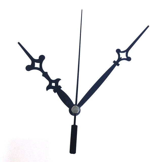 Stevvex black metal wall clock hands ornate hour and minute hands with slim second hand on Tampa Home & Garden Store