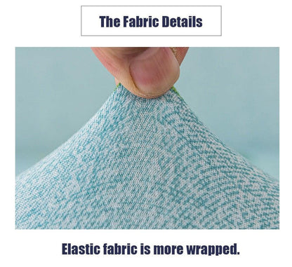 Elastic sofa cover fabric close-up with blue floral print by Stevvex for 3/4 seater couches on Tampa Home & Garden Store