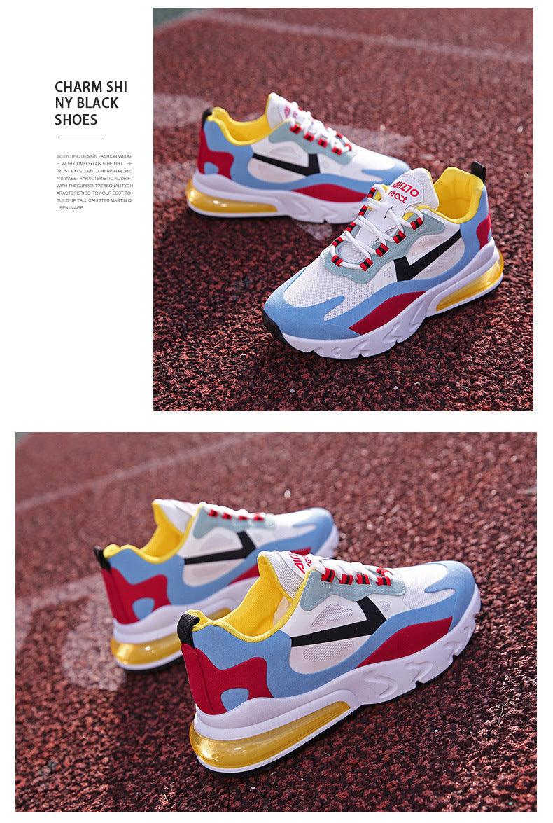 Stevvex women's sneakers with chunky white sole and blue yellow red panels on track on Tampa Home & Garden Store

Pair of Stevvex women's sneakers with chunky white sole and colorful upper on track on Tampa Home & Garden Store
