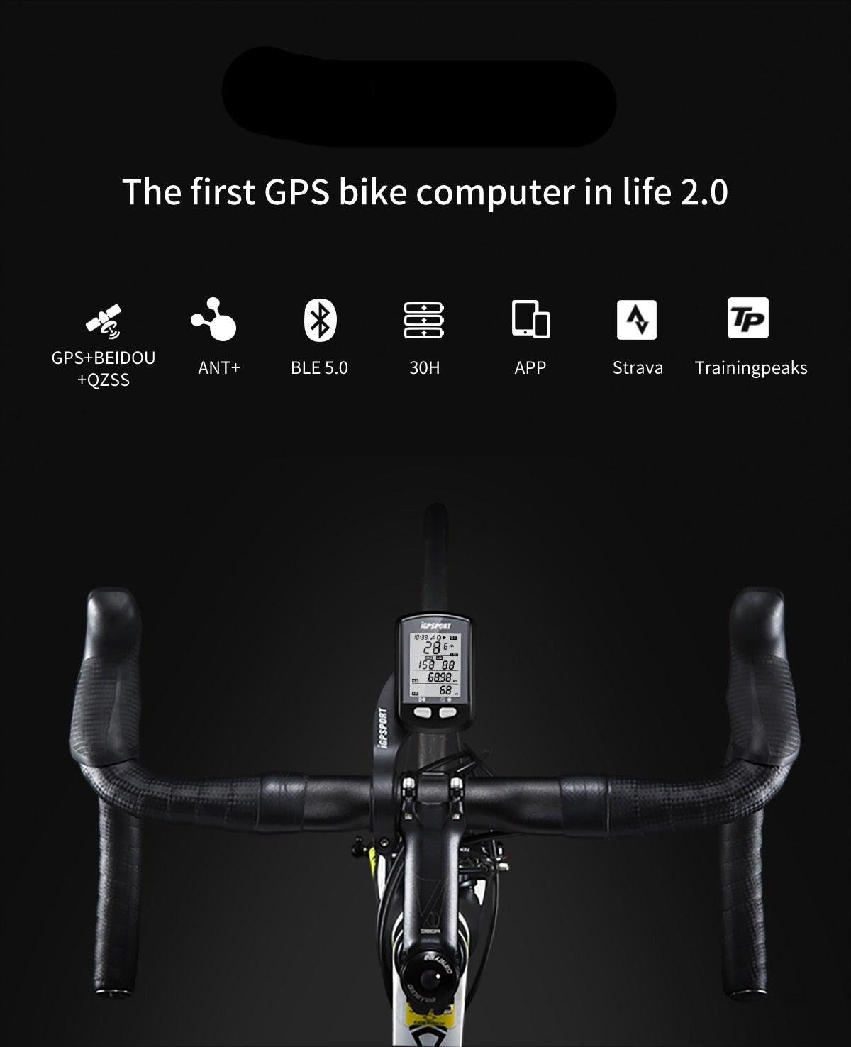 Stevvex GPS bike computer ST90SP1015BTU with ANT+ BLE 5.0 IPX6 waterproof LCD backlit display on Tampa Home & Garden Store