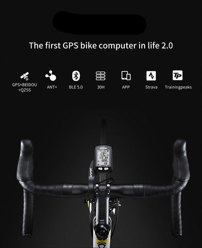 Stevvex GPS bike computer ST90SP1015BTU with ANT+ BLE 5.0 IPX6 waterproof LCD backlit display on Tampa Home & Garden Store