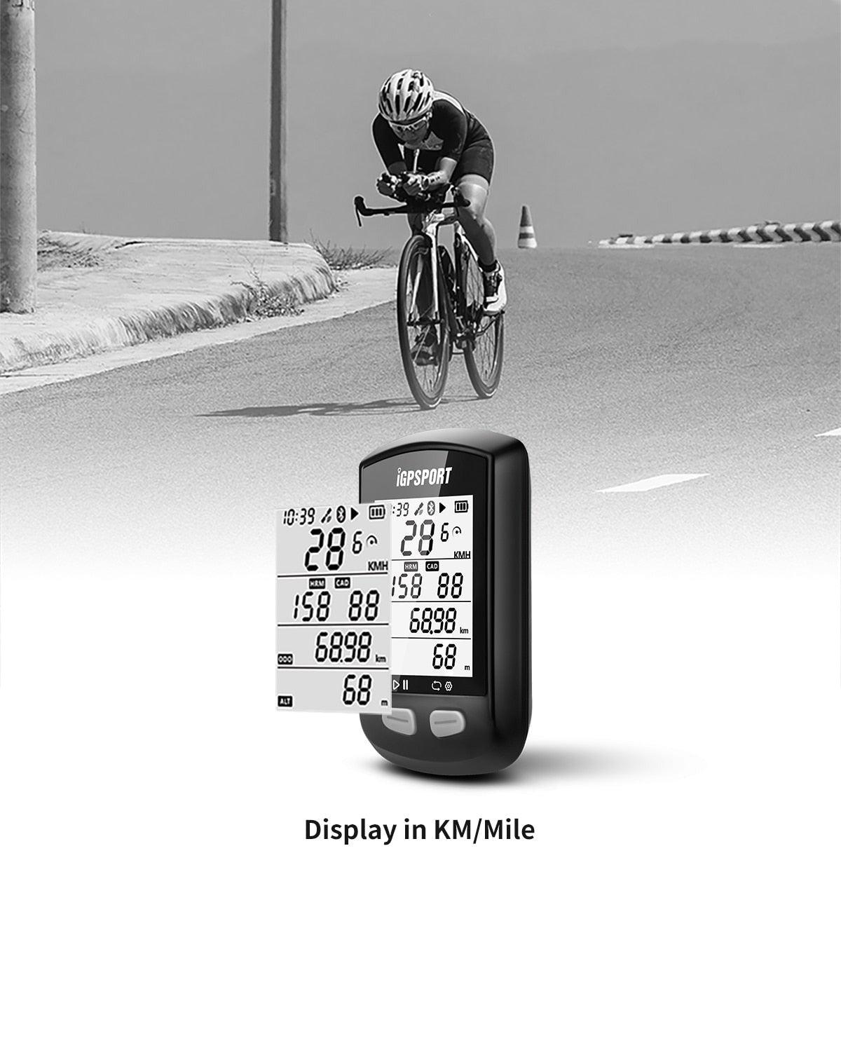 Stevvex iGPSPORT ST90SP1015BTU black wireless bike GPS speedometer with ANT+ LCD display on Tampa Home & Garden Store