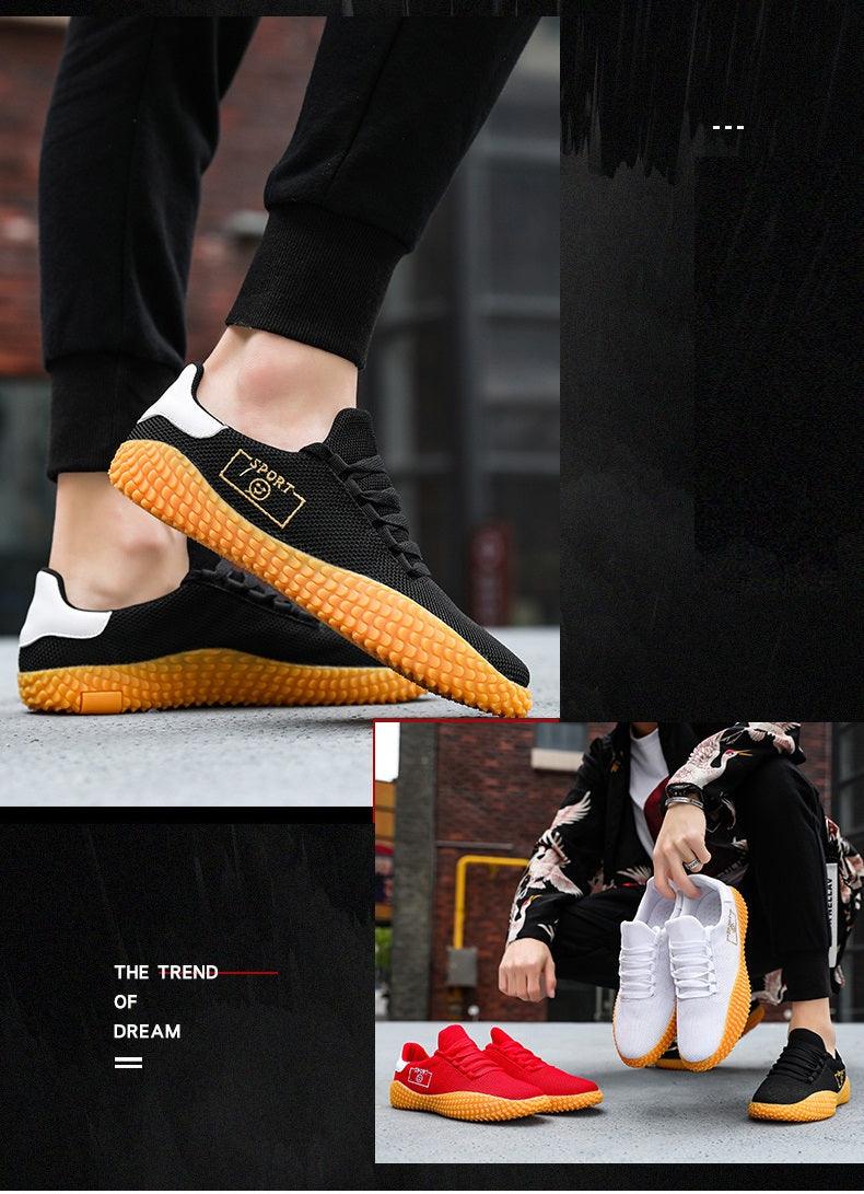 Mens Black Mesh Sneakers with a Breathable Insole