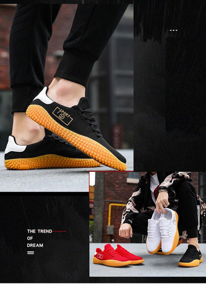 Mens Black Mesh Sneakers with a Breathable Insole
