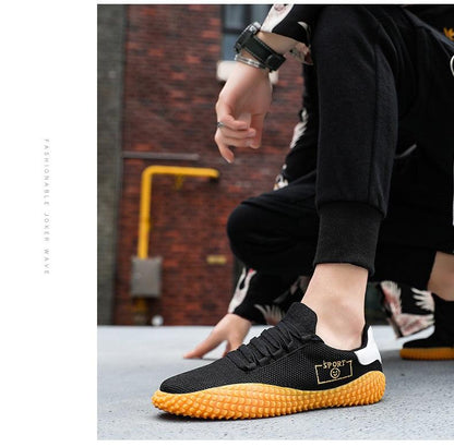 Mens Black Mesh Sneakers with a Breathable Insole