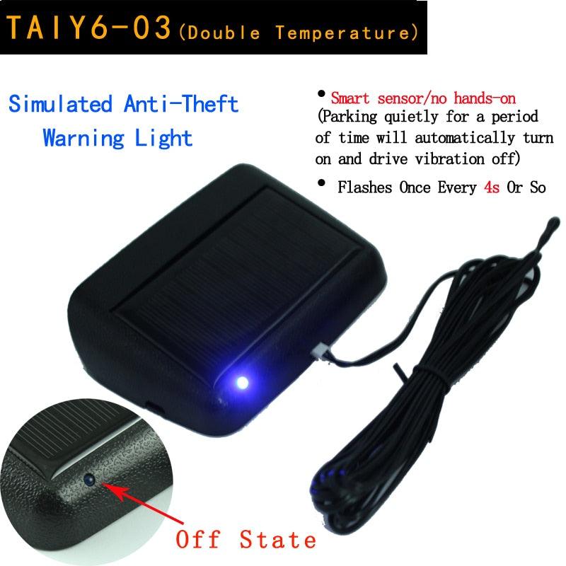 Solar Car Digital Clock With Temperature Display