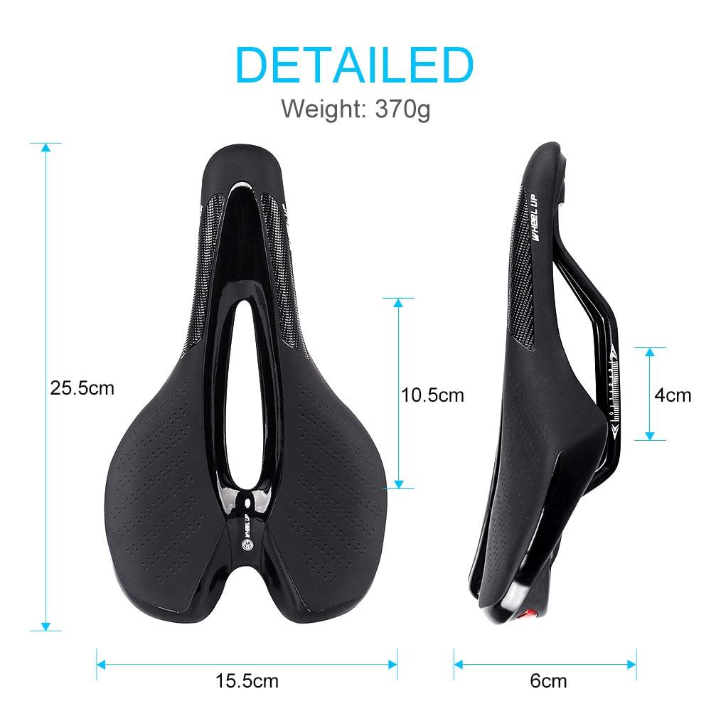 Stevvex Comfortable Bike Saddle with Taillight USB, black cutout design bicycle saddle on Tampa Home & Garden Store