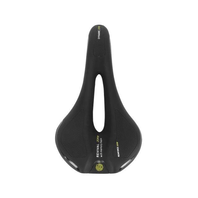 Stevvex hollow comfort bicycle saddle with center cutout, black memory foam road bike seat on Tampa Home & Garden Store