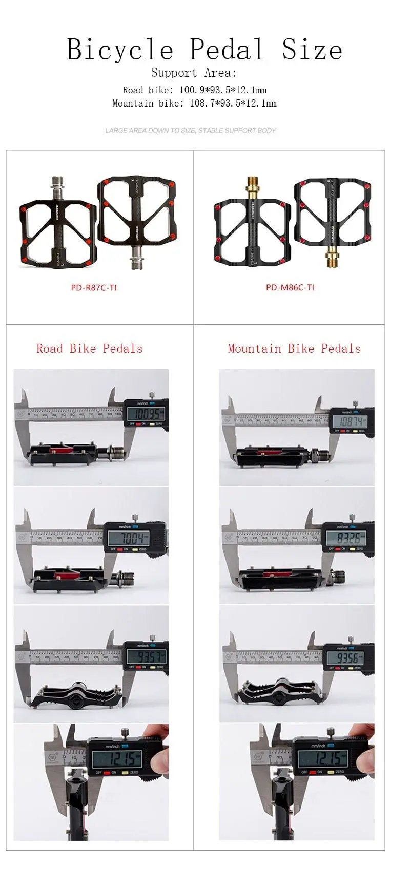 Titanium Bicycle Pedals With Titanium Shaft