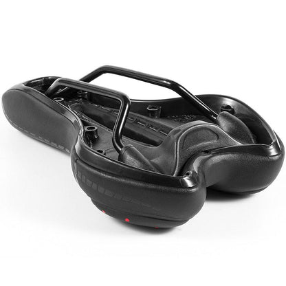 Stevvex bicycle saddle, black PU leather gel-filled seat for MTB/road bikes, anti-slip on Tampa Home & Garden Store
